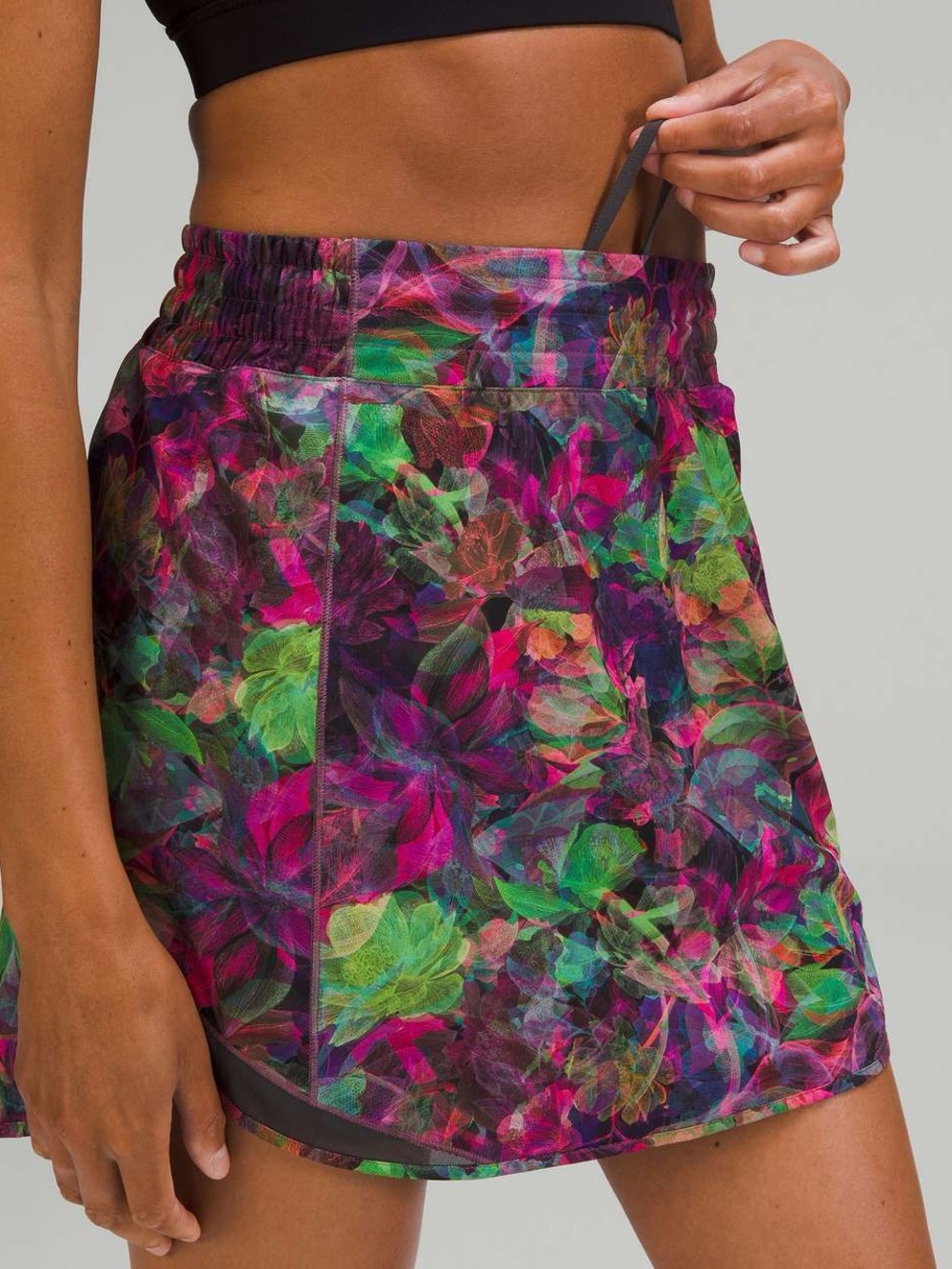 LULULEMON Hotty Hot High-Rise Skirt Long 2 Vivid Floral Tone Multi Womens